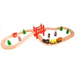 Set trenulet Wooden Train 37 piese Set trenulet Wooden Train 37 piese